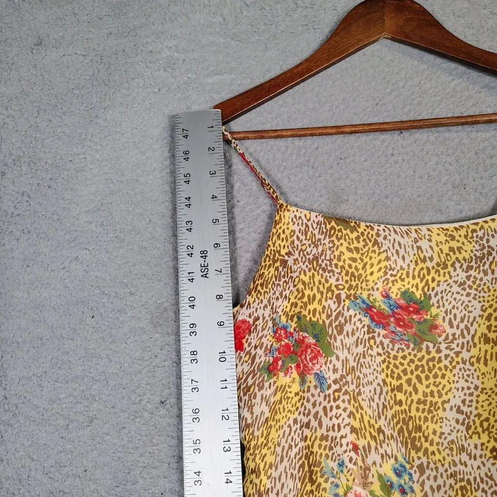 Urban Outfitters Maxi Dress Womens Small Yellow Multi Floral & Leopard Print NWT - Picture 11 of 14